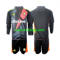 Camisola Aston Villa Guarda-redes Criança Equipamento Primeiro 2024-2025 Manga Comprida